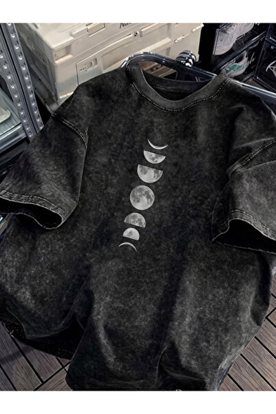 HOFFNUNG Unisex Oversize Vintage Washed Street Style Μόδα του δρόμου Βαμβακερ...