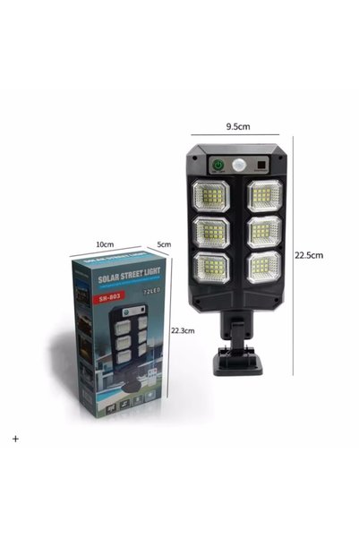 Choice3 مصباح LED شمسي خارجي بقوة 999 مليون لومن مع 72 مصباح LED ومستشعر حركة...