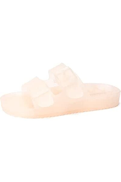 FUNKYMONKEY Women's Comfort Slides Double Buckle Adjustable EVA Flat Sandals ...