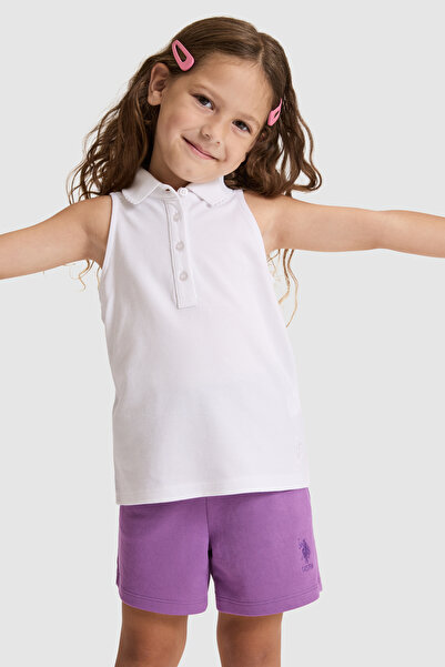 U.S. Polo Assn. Girl's White Basic T-Shirt 50325660-Vr013
