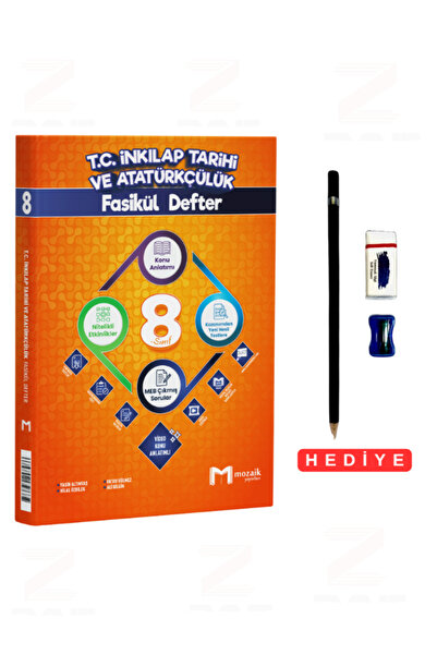 Mozaik Yayınları 8.Sınıf T.C. İnkılap Tarihi ve Atatürkçülük Fasikül Defter K...