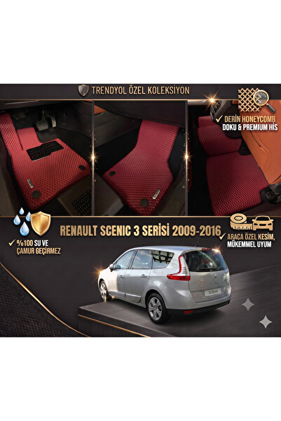 8D OTO PASPASI RENAULT RENO SCENİC 3 SERİSİ 2009 - 2016 PREMİUM ARACA ÖZEL EV...