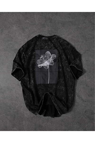 bellanova Vintage Washed Smoked Printed Oversize T-Shirt