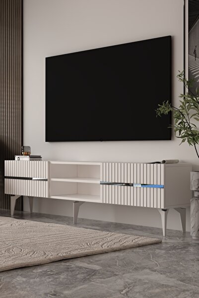 Dekortis Home Dekor 180DHDTSR5BG TEDY RAFLI, PLEKSİ LAZER DESEN TV SEHPASI BE...