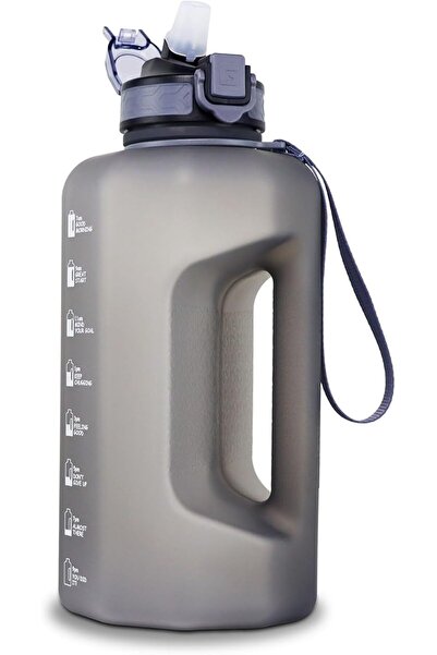 GEMFUL Large Water Bottle with Handle - 2.2L Easy Carry Sports Jug | with Tim...