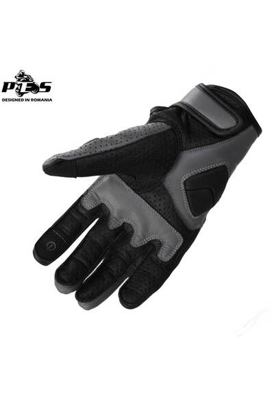 Pes Holding Mănuși Moto din Piele Perforată PES Asphalt Air pentru Vară, 1KP, Touchscreen și Protecții TPU