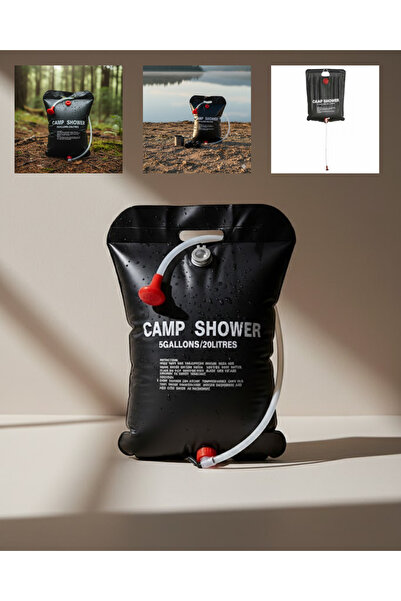 teknodayım Solar Outdoor Shower 20 Liters Durable Pvc Camping Shower System
