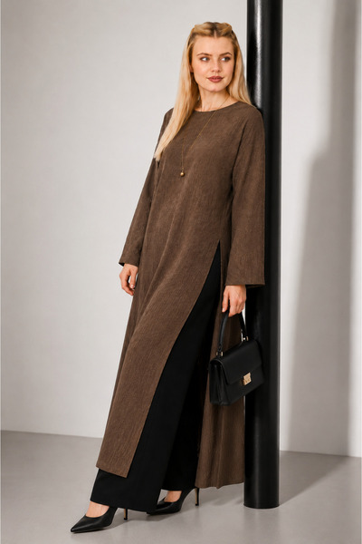 FARBE ER FASHION VERA Kahverengi ELBİSE