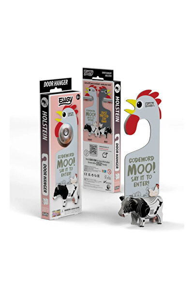 Eugy Nou 0 Suport de ușă Cow Eugy. Puzzle 3D