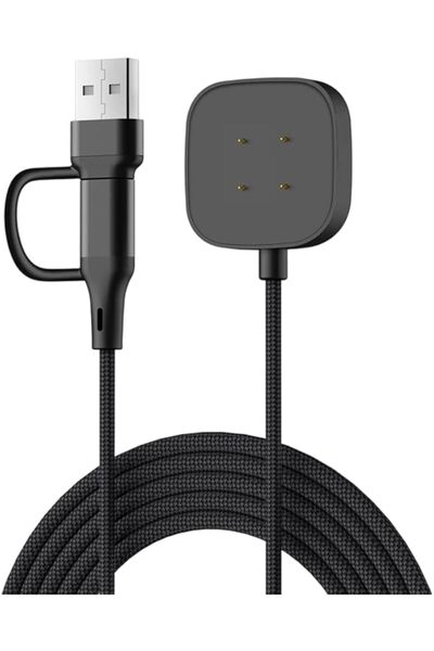 ELEPHANTBOAT ZORBES® Charger for Fitbit Sense 2/Sense/Versa 4/Versa 3, 2 in 1...