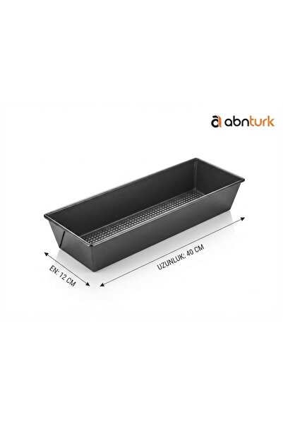 abnturk 40×12 Teflon Dikdörtgen Yanmaz Yapışmaz Kek Ekmek Pasta Kalıbı