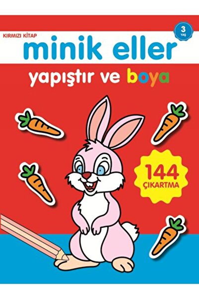 0-6 Yaş Yayınları لصق ورسم الأيدي الصغيرة - الكتاب الأحمر