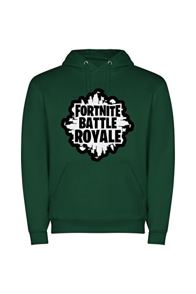 iLovePrints Fortnite Noir-Inspired Emblem Φούτερ με κουκούλα σε χρώμα Πράσινο