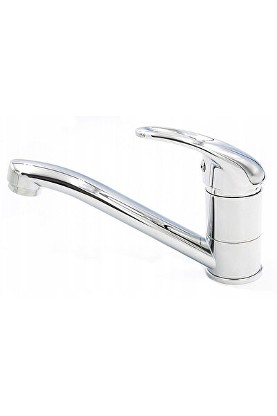 Granitan Baterie chiuvetă Alfa, pipă scurtă rotativă 15.5 cm, cartuș 40 mm, Crom
