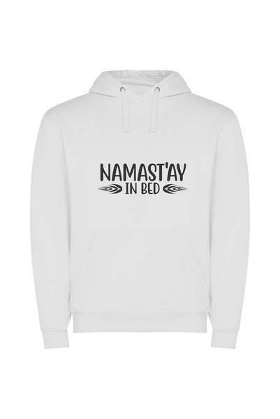 iLovePrints Simplistic Unmade Bed Art Φούτερ με κουκούλα σε χρώμα Λευκό