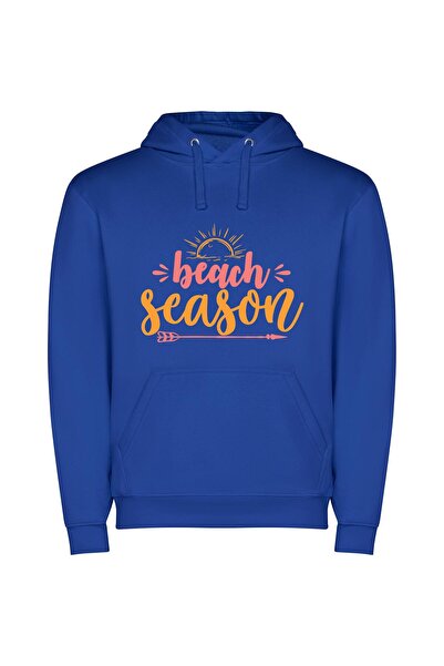 iLovePrints Sandy Sunset Escape Φούτερ με κουκούλα σε χρώμα Μπλε