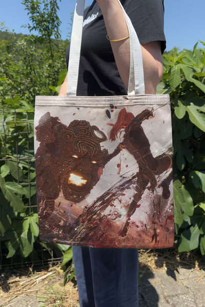 ZipZap Expedition 33 V2 Double-Sided Canvas Print Tote Bag Computer Gaming Vi...