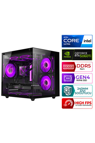 XASER Kratos X80 Intel Ultra 5 225F 16GB DDR5 Ram 1TB M.2 NVMe SSD 8GB RTX506...