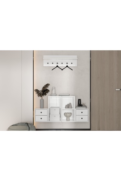 Vivense LENO MİNİMALİST 4 ÇEKMECELİ DRESUAR VE ASKILIK PNR-DRS-1002