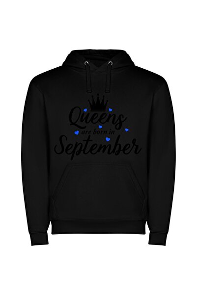 iLovePrints Regal September Queens Φούτερ με κουκούλα σε χρώμα Μαύρο