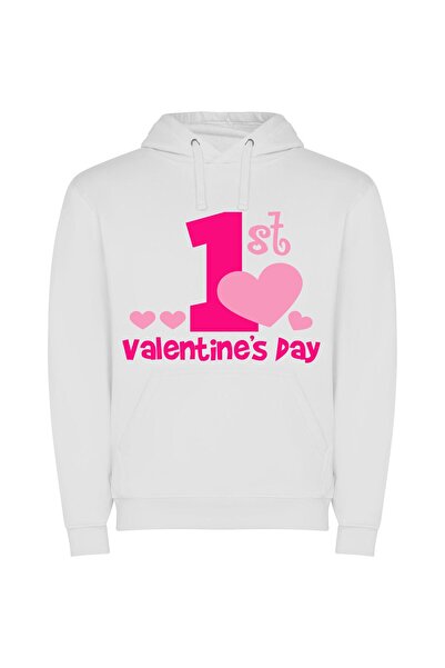 iLovePrints Sweetheart's February Fiesta Φούτερ με κουκούλα σε χρώμα Λευκό