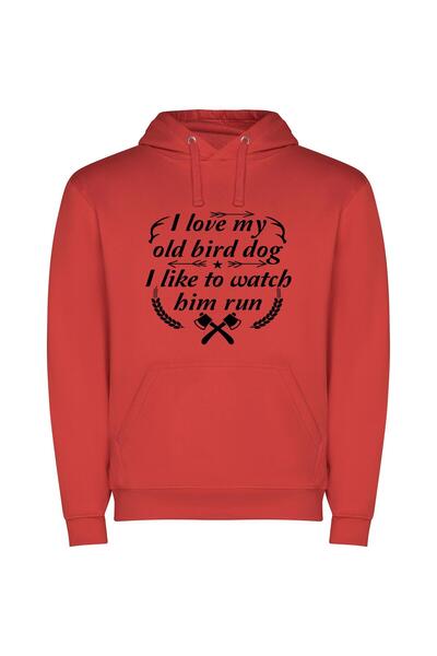iLovePrints Beloved Canine Speed Spectacle Φούτερ με κουκούλα σε χρώμα Κόκκινο