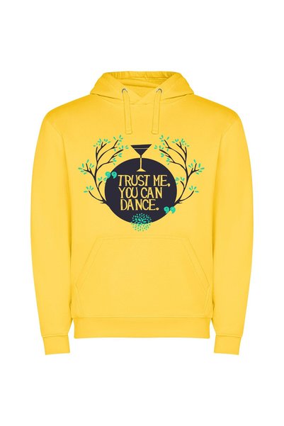 iLovePrints Timeless Dance: Artistic Mastery Φούτερ με κουκούλα σε χρώμα Κίτρινο