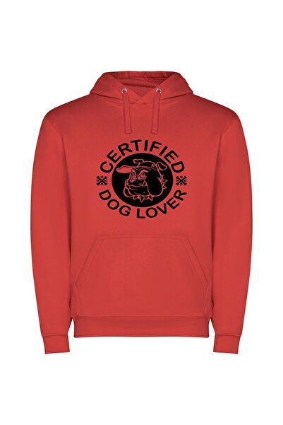iLovePrints Certified Canine Affinity Φούτερ με κουκούλα σε χρώμα Κόκκινο