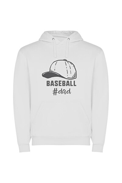 iLovePrints Dadaist Dad Hat Style Φούτερ με κουκούλα σε χρώμα Λευκό