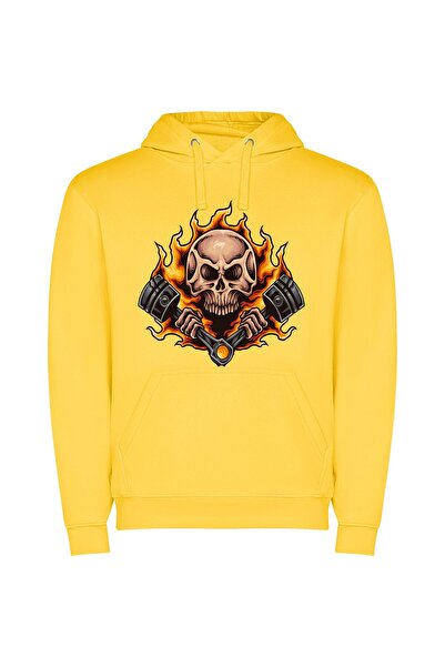 iLovePrints Flaming Fusion: Digital Illustration Φούτερ με κουκούλα σε χρώμα ...
