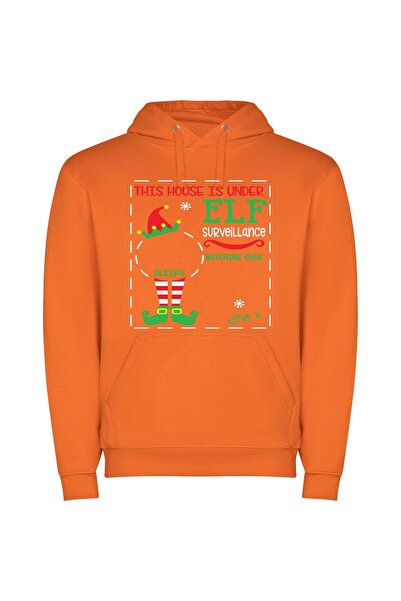 iLovePrints Enchanted Elf Haven Φούτερ με κουκούλα σε χρώμα Πορτοκαλί