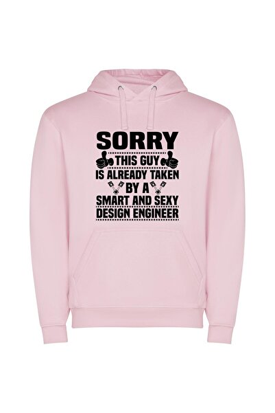 iLovePrints Taken by a Smart Designer Φούτερ με κουκούλα σε χρώμα Ροζ
