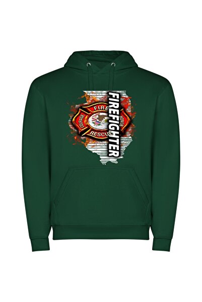 iLovePrints Fierce Heroic Dedication: Chicago Φούτερ με κουκούλα σε χρώμα Πρά...