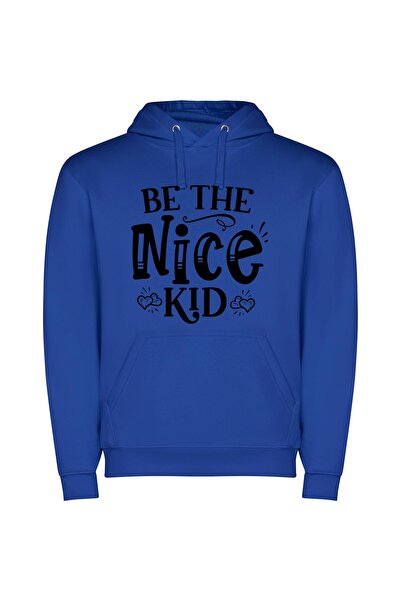 iLovePrints Kind Child, High Contrast Φούτερ με κουκούλα σε χρώμα Μπλε
