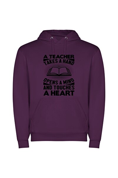 iLovePrints Hand, Mind, Heart: Enlightened Teacher Φούτερ με κουκούλα σε χρώμ...