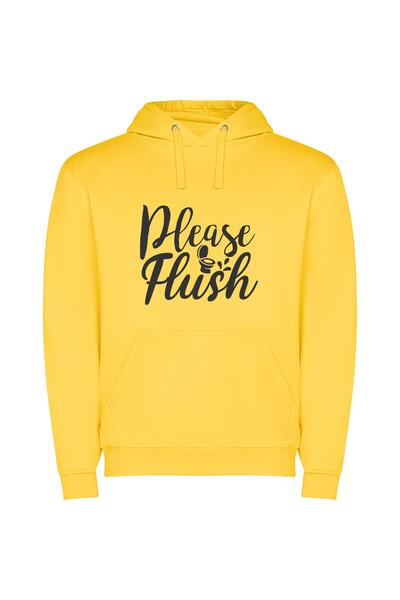 iLovePrints Elegant Flush Command Φούτερ με κουκούλα σε χρώμα Κίτρινο