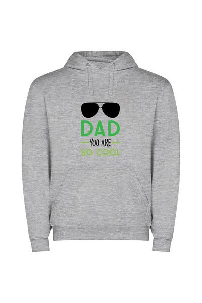 iLovePrints Daddy Cool Vibes Φούτερ με κουκούλα σε χρώμα Γκρι