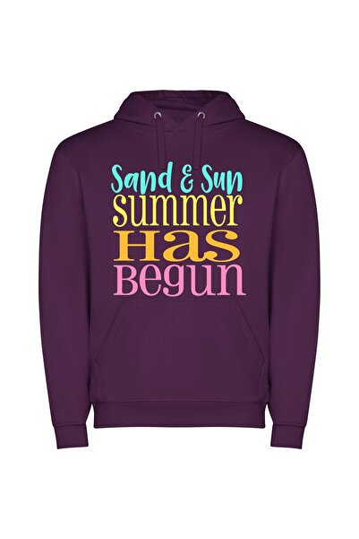 iLovePrints Sizzling Sands of Summer Φούτερ με κουκούλα σε χρώμα Μωβ
