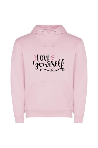 iLovePrints Ink Love: Fontera Filigree Φούτερ με κουκούλα σε χρώμα Ροζ