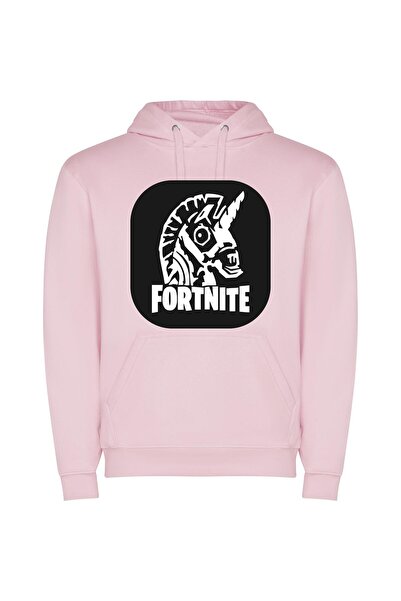iLovePrints Fortnite's Equine Elegance Φούτερ με κουκούλα σε χρώμα Ροζ