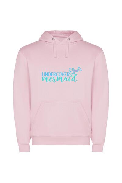 iLovePrints Diving Mermaid Majesty Φούτερ με κουκούλα σε χρώμα Ροζ