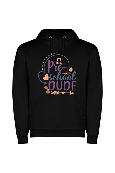 iLovePrints Pupe's Future: A Fancy School Pup Φούτερ με κουκούλα σε χρώμα Μαύρο
