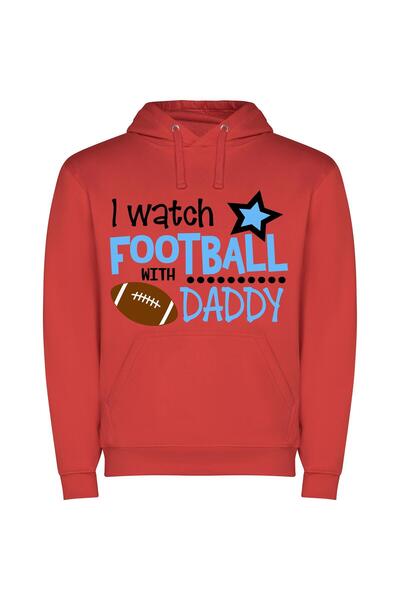 iLovePrints Premiere Gridiron Bonding Φούτερ με κουκούλα σε χρώμα Κόκκινο