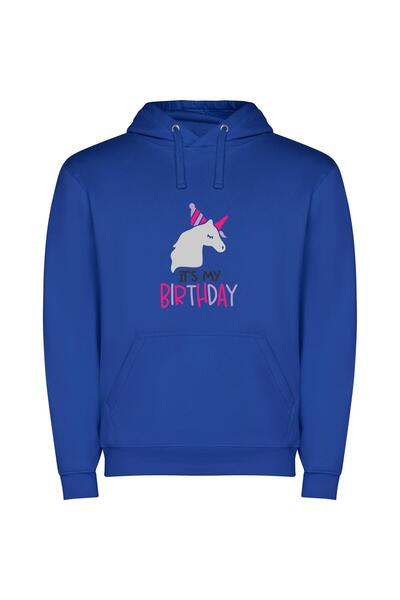 iLovePrints Majestic Birthday Magic Φούτερ με κουκούλα σε χρώμα Μπλε