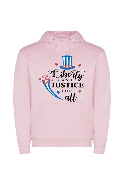 iLovePrints Patriotic Symbols 2019 Φούτερ με κουκούλα σε χρώμα Ροζ
