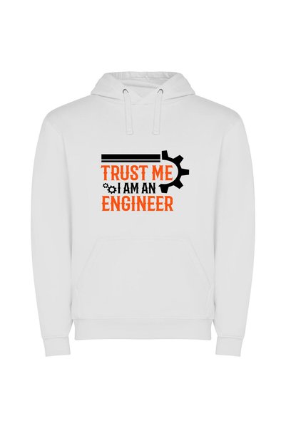 iLovePrints Trusted Engineering Excellence Φούτερ με κουκούλα σε χρώμα Λευκό