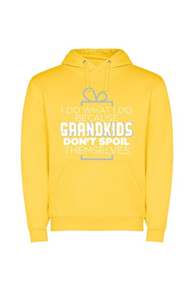 iLovePrints Grand Kids' Gift Box Φούτερ με κουκούλα σε χρώμα Κίτρινο