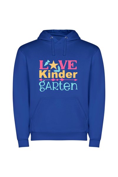 iLovePrints Love's Eden Garden Φούτερ με κουκούλα σε χρώμα Μπλε