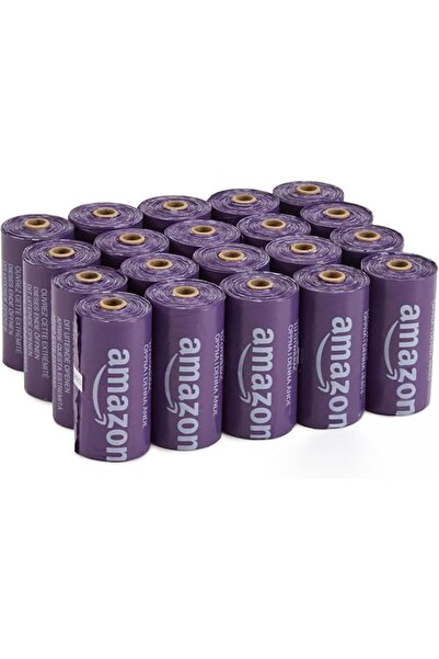 Amazon basics أكياس فضلات الكلاب بدون موزع، برائحة اللافندر، 300 كيس (20 عبوة...