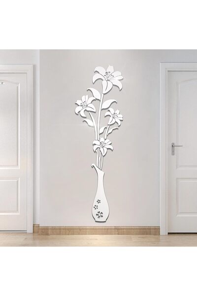 NALACAL Mirror Wall Decals, 3D Flower Mirror Wall Stickers Murals for Living ...